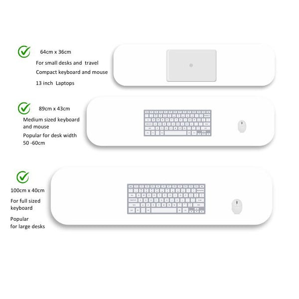 Eco Felt Desk Mat- Extended Desk Pad for Laptop, Keyboard and Mouse